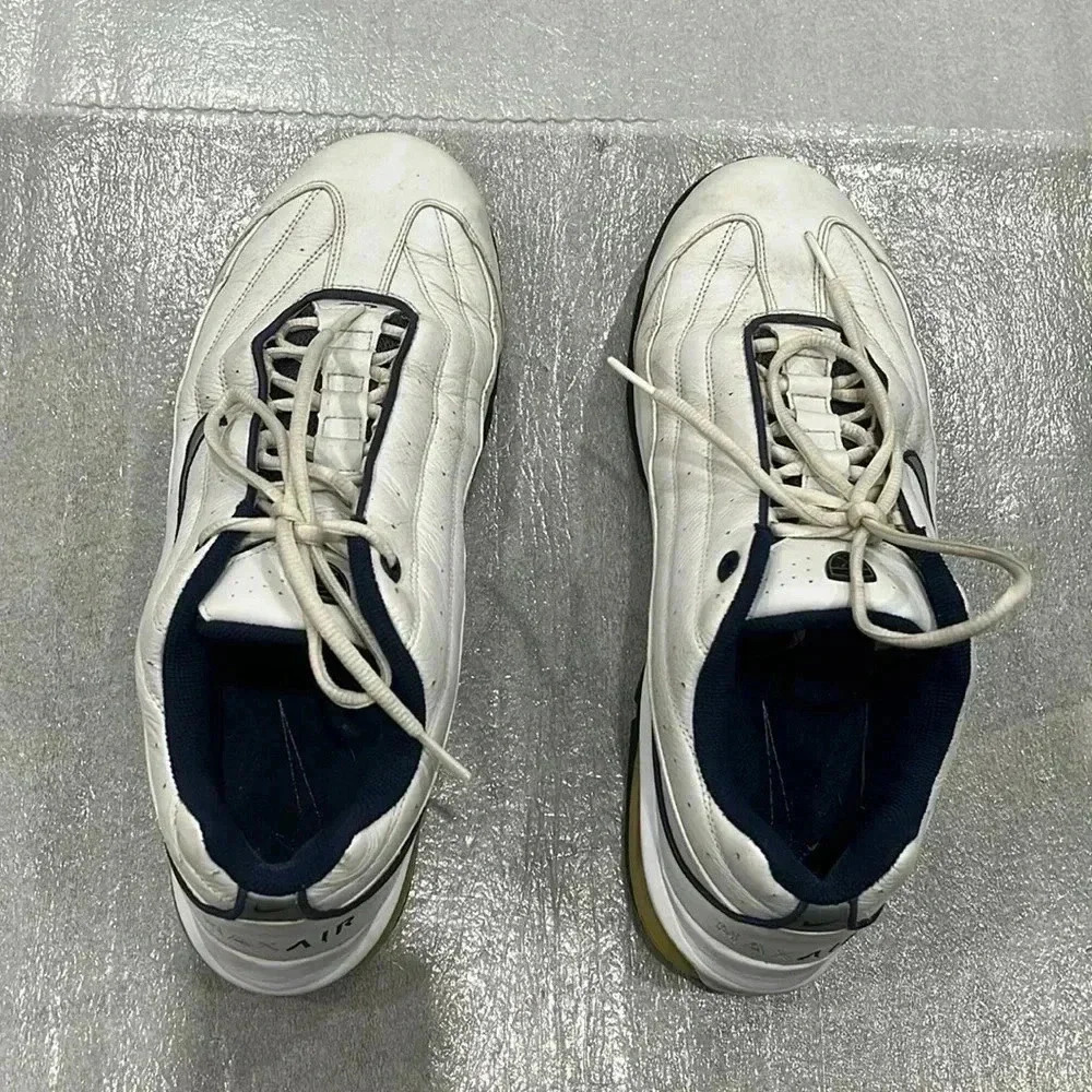 [11W]Nike White Leather Max  Air Golf Sneaker- Men